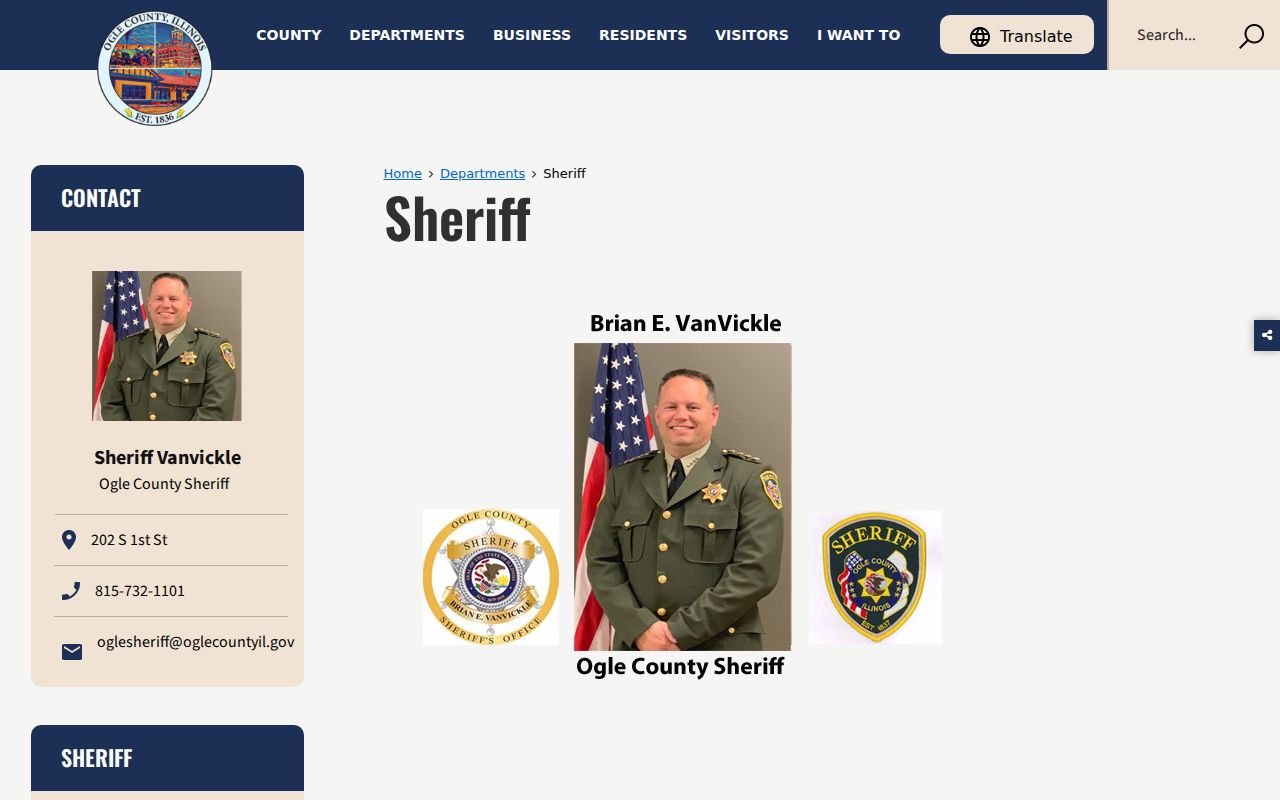 Ogle County Sheriff records and jail navigation