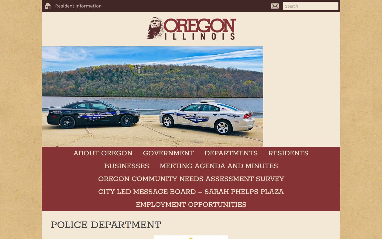 Oregon criminal records police department contact page