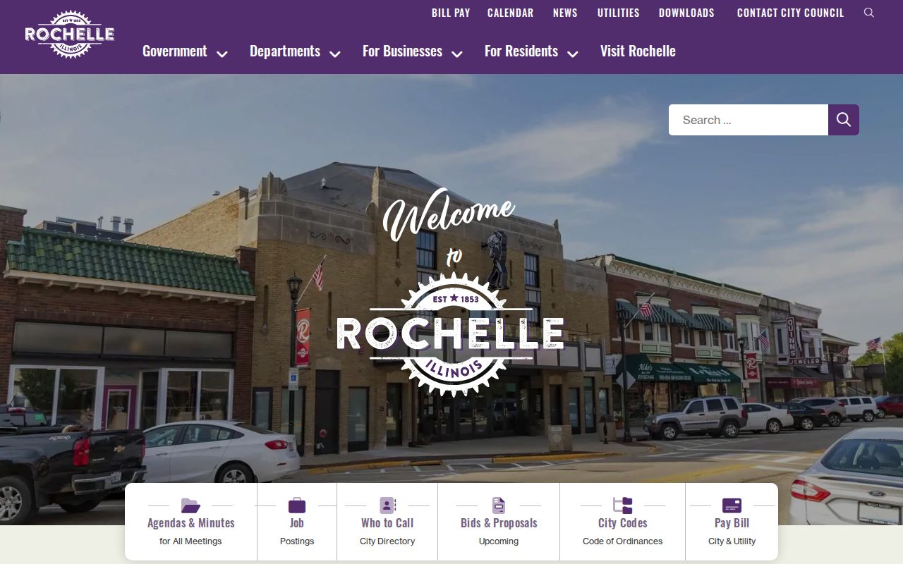 Rochelle City Hall and official municipal website